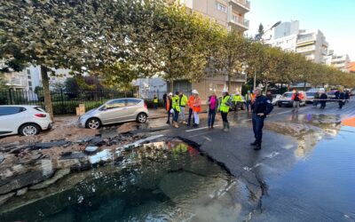 Casse de la canalisation d’eau potable du boulevard de la Paix à Courbevoie