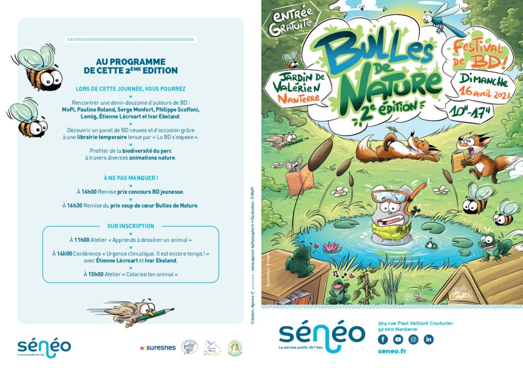 Programme du festival de BD écologique Bulles de Nature - Sénéo