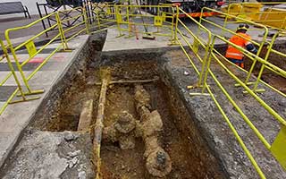 Boulevard de la Paix à Courbevoie : remplacement de 927m de canalisations d’eau potable